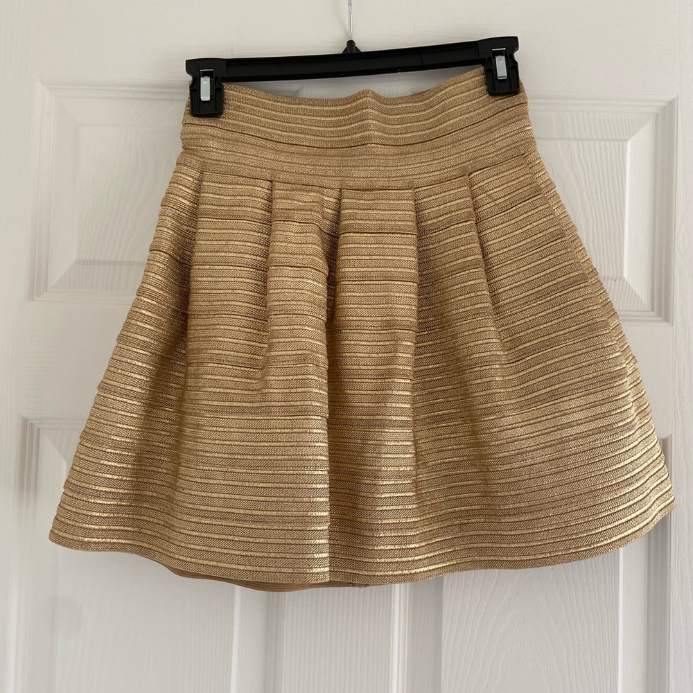 Gold Structured Skirt